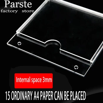 Akryl Card A4 Box Jednom A Dvojvrstvové Transparentné Zásuvky Štítok Plexisklo Display Box Akrylové Dosky Prispôsobenie