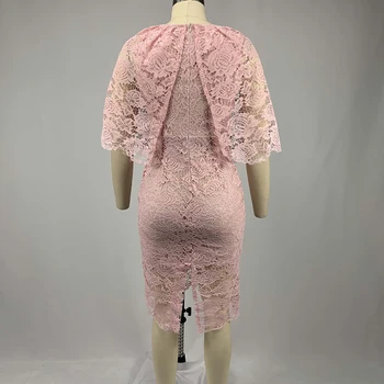 Ženy Letné Šaty Elegantné Čipky Narodeninovej Party Šaty 2021 Nové Módy Sexy Svadobný Večer Club Oblečenie Ružové Šaty