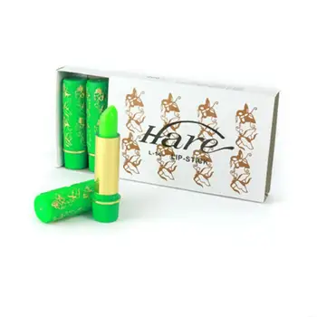 6PCS/BOX Tmavo Zelená Magic Nanášanie lesk na pery Rúž Long Lasting Lip Liner Motýľ Zelená Rúž Kozmetika, make-up