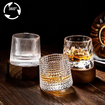 Pohárov Na Víno, Sada Pribrala Rotujúce Tumbler Cigaru Whisky Poháre Nordic Štýl Kreatívne Domáce Osobnosti Koktejlové Poháre Na Víno, Brandy
