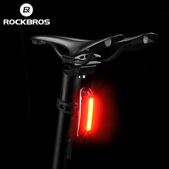 ROCKBROS Požičovňa Ľahké Nepremokavé Bicykel zadné svetlo LED USB Rechargable Bezpečnostné Zadné Svetlo na Koni Upozornenie Sedlo na Bicykel Zadné Svetlo