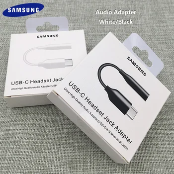 Samsung Audio Kábel USB Typu C na 3,5 MM AUX Jack pre Slúchadlá Adaptér Pre Galaxy S21 Ultra S20 + POZNÁMKA 9 10 + pro A90 A60 A80 A8S A70