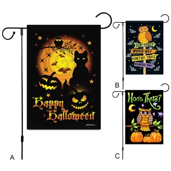 Behogar 30 x 45 cm Strašidelné Halloween Tekvica dvoch Strán Záhrada Vlajky pri Dome, Vonku na Dvore Záhradné Dodávky Dekorácia Decor