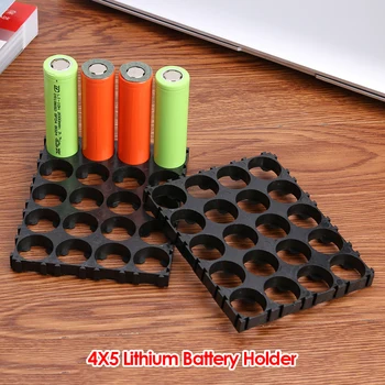 2 ks 18650 Batérie 4x5 Bunky Dištančné Vyžaruje Shell Pack Plastové Tepla Skladovanie Držiak Držiak Lítiové Batérie Podporu Stojan