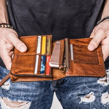 AETOO Vinobranie ručne vyrábané kožené dlho, peňaženky, veľká-kapacita multi-funkcie peňaženky, vertikálne mobilný telefón taška