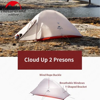 Naturehike Camping Stan Cloud Up 1 2 3 Inovované Ultralight Nepremokavé Vonkajšie Turistika Nylon Backpacking Stan Stany S Mat Zadarmo