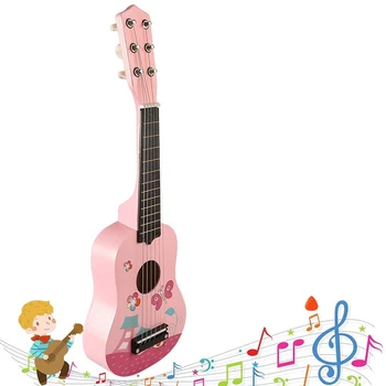 NOVÉ-Deti Gitara Hračka, 21 Palcov 6 Reťazce Klasický Drevený Hudobný Nástroj Gitaru Deti, Hudobné nástroje, Hračky