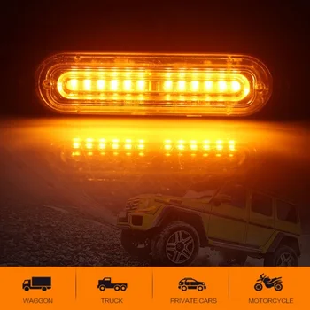 ANMINGPU 12V 24V Núdzové Výstražné LED Stroboskop Svetlo Žltá Auto Truck LED Bočné Obrysové Svetlo Blikajúce Auto Maják Stop Signál Lampy