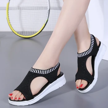 2020 ženy sandále bežné ploché platformu letné topánky ženy pohodlné, priedušné sandále pláže topánky veľká veľkosť 35-45