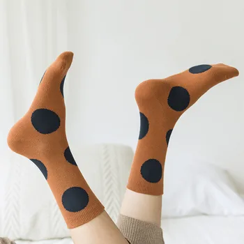 Odbavenie Predaj Dot Tlače dámske Ponožky kórejský Módne Harajuku Retro Streetwear Posádky Ponožky Japonský Štýl Kawaii Roztomilý Dlhé Ponožky