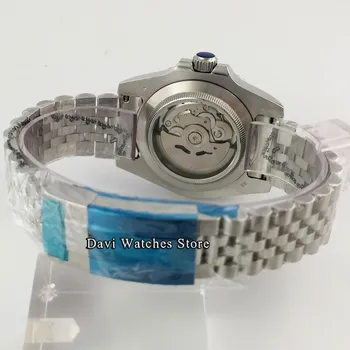 40 mm, Sterilné Zafírové Sklo Luxusné Pánske Hodinky Modrá Červená Keramická Fazeta 24 Šperky Japonsko NH35 Automatický Pohyb Mužských Náramkové hodinky