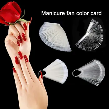 50/Set Nail Art Tipy Reklamnej Praxe Palice Ventilátor Tvarované Nechty Paletou Nechty Farbu Vzorky Nail Art Nástroje Dodávky