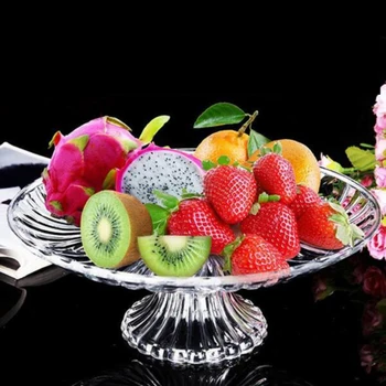 Kreatívne Crystal Ovocný Tanier Plastové Ovocie Zásobník So Stojanom Priehľadné Tabuľky Potravín Tanier Sušené Ovocie Doska Snack Slúžiace Zásobník