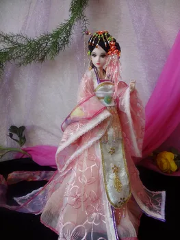 Ručné 30 cm Čína Princezná Bábiky Ručne maľované make-up 1/6 Bjd Bábika Úplnú Krásu Dievča, Hračky pre Dievčatá, Deti S Príslušenstvom ZH164