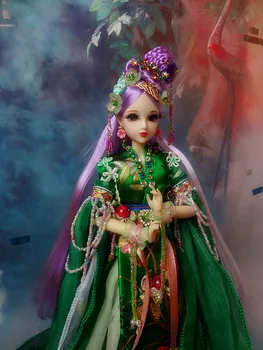 Ručné 30 cm Čína Princezná Bábiky Ručne maľované make-up 1/6 Bjd Bábika Úplnú Krásu Dievča, Hračky pre Dievčatá, Deti S Príslušenstvom ZH164
