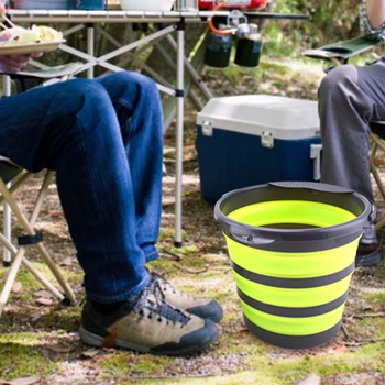 Skladacia Lopata Prenosné Skladacie Vedro Vody Kontajner s Pevná Rukoväť pre pešiu Turistiku Backpacking Camping Outdoor