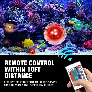 Ponorné LED Osvetlenie s Diaľkovým ovládačom Vodotesný IP68 Bazén Svetlá 4 Svetelné Režimy Farby pre Rybníky Váza Strany