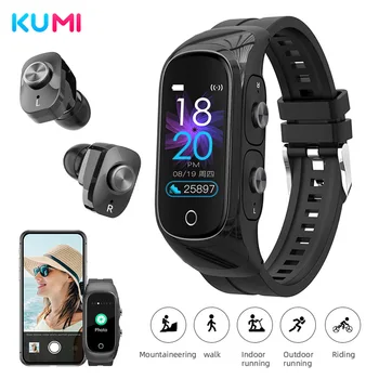 N8 Smart Hodinky S Bluetooth 5.0 Headset 2In 1 Telefón Sledovať Srdcového rytmu Spánku Monitorovanie Náramok Smartband