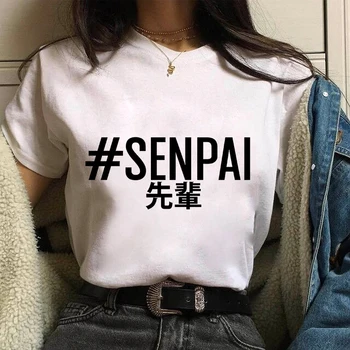 Japonský Vytlačený Bežné tričko Top Nadrozmerné Tee Žena/Muž Listy T-Shirt Žena/Muž