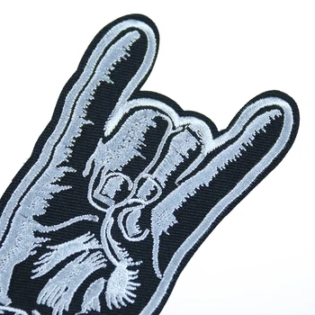 2 KS Rock Metalová Kapela Škvrny DIY Punk Oblečenie Dekor Žehlička na Vyšívanie Nášivka na Oblečenie Láska Gesto Handričkou Nálepky