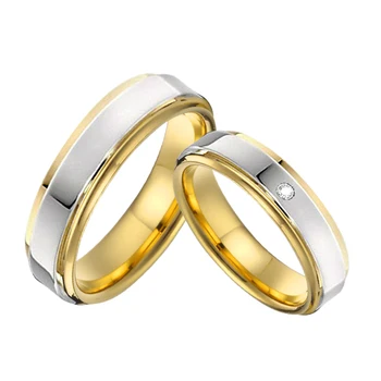 Klasické Zlaté pravda, karbid Volfrámu Krúžok šperky manželstva pár snubné prstene pre mužov a ženy