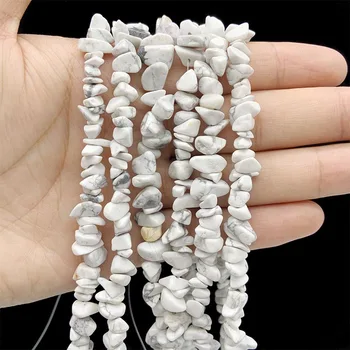 Prírodné Nepravidelný Howlite Štrku korálky voľné dištančné korálky DIY Šperky náramok čo Pre Šarm, Doplnky, Veľkoobchod