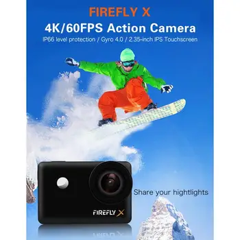 Hawkeye Firefly X Akcia 4K Kamera S Dotykovou obrazovkou 30fps 170 Stupňov Super-Zobrazenie Bluetooth FPV Sport Action Cam