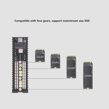 M2 SSD Pevný Prípade NVME PCIe Krytu M. 2 na USB Typu C 3.1 GEN2 M Kľúč Adaptér