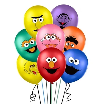 18-palcové koleso Sesame Street Tému fóliový balón Party Dekorácie Cartoon 12 Palcový Latexový Balón Detí, Narodeniny, Party Dekorácie