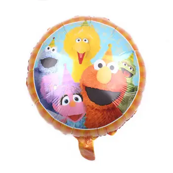 18-palcové koleso Sesame Street Tému fóliový balón Party Dekorácie Cartoon 12 Palcový Latexový Balón Detí, Narodeniny, Party Dekorácie