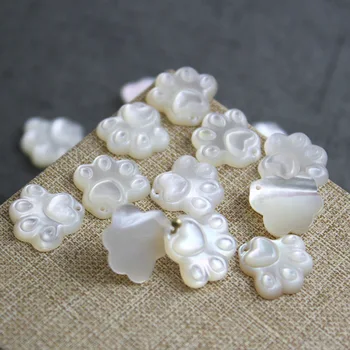 5 ks / vrece prírodných white butterfly shell ružová shell prívesok konštruujú medveď palm tvarované šperky DIY náušnice vlasy klip príslušenstvo