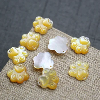 5 ks / vrece prírodných white butterfly shell ružová shell prívesok konštruujú medveď palm tvarované šperky DIY náušnice vlasy klip príslušenstvo