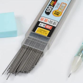 100ks/Krabica Grafit Viesť 2B Mechanické Ceruzky Náplň Plastové Automaticky nahradiť Ceruzka Viesť 0.5/0.7 Podpora Študentov Dodávky