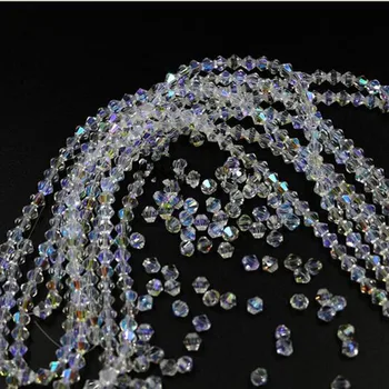 3 mm 4 mm 5 mm 6 mm 8 mm Rondelle Rakúsko Crystal Korálky Tvárou Sklenené Korálky Voľné Dištančné Korálky pre DIY Náramok Šperky Robiť