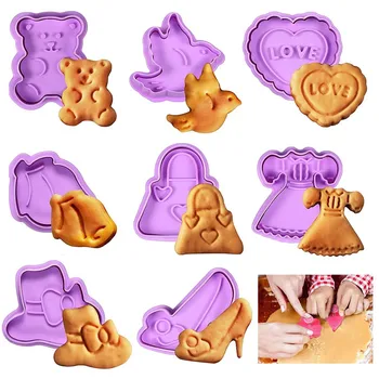 Séria Fialová Série Biscuit Plesní, Silikónové Formy 3D Troch-dimenzionální Nepravidelný Silikónové Formy Biscuit Sušienky, Takže Formy na Pečenie