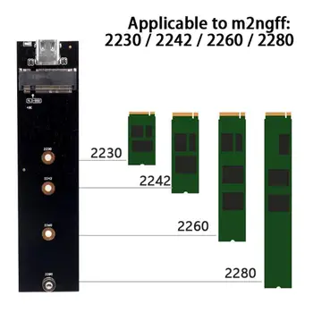 M. 2 SSD Prípade USB 3.1 M. 2 NGFF SSD Krytu (Solid State Drive) Externé Prípade Adaptér UASP SuperSpeed Pre 2242 2260 2280 M2 SSD