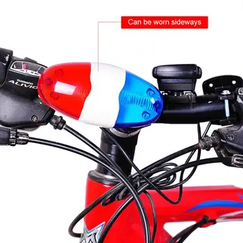 Cyklistické Svetlo na Koni 6 Blikajúce LED 4 Znie Policajná Siréna Trúby Horn Zvonček na Bicykel zadné svetlo Nepremokavé MTB, Road Bike Príslušenstvo