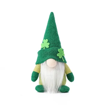 Nové Rudolf Bábika Írsky Trik Festival Zelený Klobúk Bábika Anonymný Starý Muž, Zelenej Listovej Dovolenku Dekorácie
