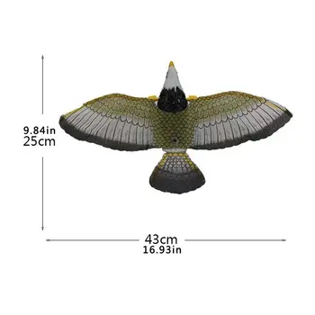 HORÚCE Prenosné Lietania Svetelný Vták Odpudzujúce Závesné Elektrické Eagle S Hudbou Lietajúci Vták Scarer Sova Vták Záhradné Dekorácie