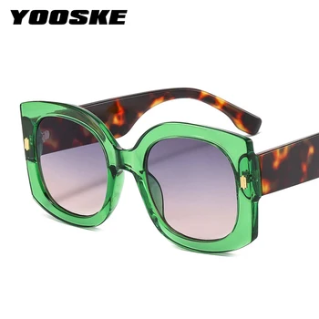 YOOSKE Vintage Okrúhle slnečné Okuliare Mužov Klasické Nadmerné Slnečné Okuliare Ženy Móda Zelená Čierna Slnečné okuliare, Femlae Retro Okuliare UV400