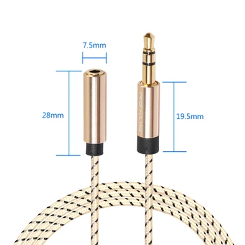 3,5 mm Jack Audio Kábel Jack Samec Samec Audio Aux Kábel Pre Samsung S10 Auto Slúchadlá Predlžovací Kábel Drôt Reproduktora Line Aux