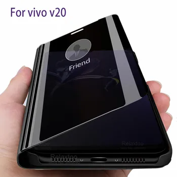 V20 pro Prípade, Smart Mirror Telefón Prípadoch Pre Vivo v20 pro v 20 20v 20pro flip cover fundas vivov20pro telefón shell