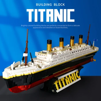 Tvorca Expert Výletná loď Moc Tehly Rýchlosť Loďou Modulárny Mori Cestovanie Nápady Model Stavebné Bloky SY0400 Titanic 1333Pcs Hračky