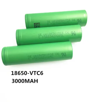Originálne 18650 batérie VTC6 3,7 V 3000mAh 18650 nabíjateľná batéria pre us18650 vtc6 3000MAH 30A Svietidla Hračky Nástroje