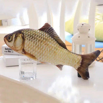 Móda 3D Ryby Tvar Tvorivé Pet Mačiatko Žuvanie Hračiek pre Mačky Plnené Catnip Ryby Vankúš Bábika Interaktívne Hranie Hračka