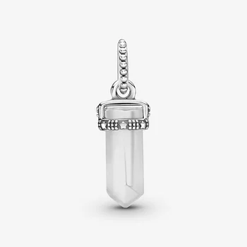 2021 Nové 925 Sterling Silver Korálky Biele, Ružové a Fialové Amulet Prívesok Charms Fit Pôvodné Pandora Náramok Ženy Šperky DIY Darček