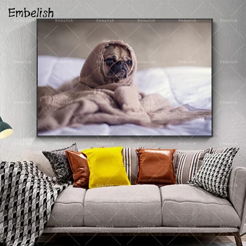 Embelish 1 Ks Nové Cool Cute Pet Dog Zvieratá Wall Art Obrazy Moderného Domova HD Plátne Obrazy Pre Obývacia Izba Poste