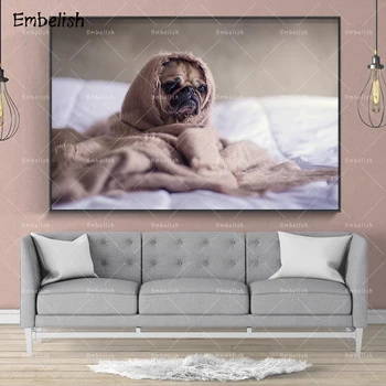 Embelish 1 Ks Nové Cool Cute Pet Dog Zvieratá Wall Art Obrazy Moderného Domova HD Plátne Obrazy Pre Obývacia Izba Poste