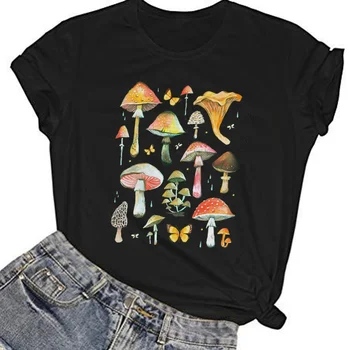 Hahayule-JBH 1pcs Húb Graf Vytlačené T Shirt Mladé Ženy gotiky Tričká Krátky Rukáv Bavlna Módne T-Shirts