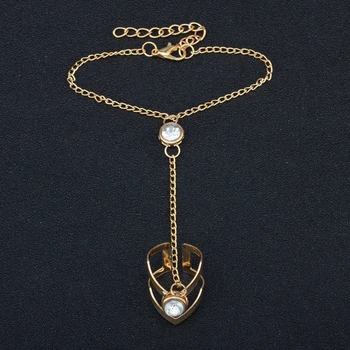 Kreatívne Dlhým Reťazcom Prst Geometrické Náramok Očarujúce dámske Zirkón Zlatý Náramok Doplnky, Elegantné Dámy Strany Šperky